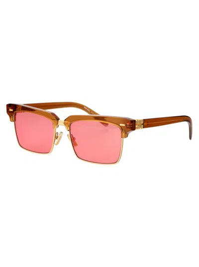 Miu Miu 0mu 10zs Sunglasses In 15t1d0 Caramel Trasparent