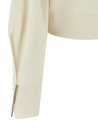 Brunello Cucinelli Mohair Silk Sweater Sweaters And Cardigans White In White