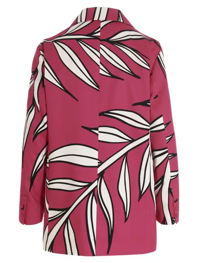 Rochas Floral Pattern Blazer Jacket In Purple