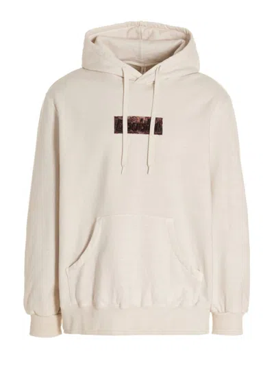 Doublet Men's Rust Embroidery Hoodie In White