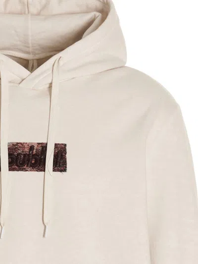Doublet Men's Rust Embroidery Hoodie In White