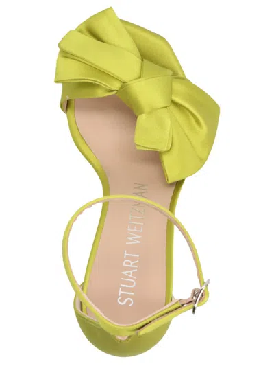 Stuart Weitzman Nudistcurve Loveknot 110mm Sandals In Yellow