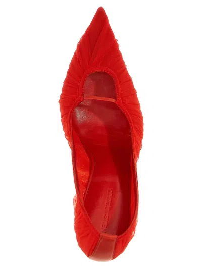 Nensi Dojaka Tulle Pumps In Red