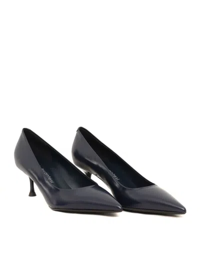 Sergio Levantesi Ella Pointed-toe Leather Pumps In Black