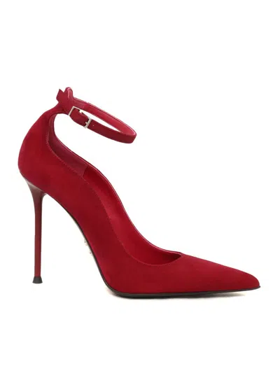 Sergio Levantesi Livia5 Camoscio Burgundy Shoes In Red