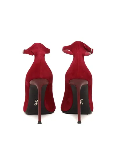 Sergio Levantesi Livia5 Camoscio Burgundy Shoes In Red