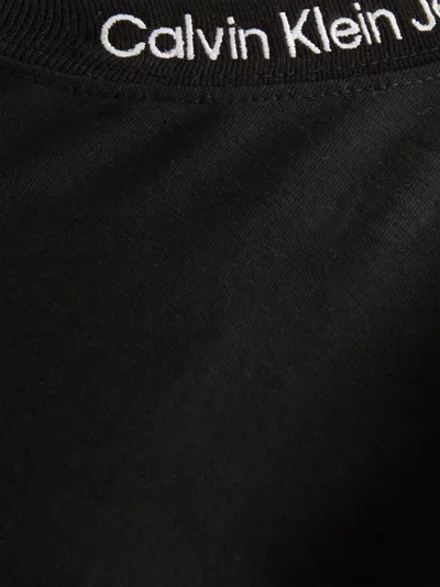 Calvin Klein Jeans Est.1978 Calvin Klein Boys Neck Embroidered Relaxed T-shirt In Black