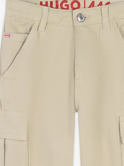 Hugo Boss Hugo Boys Loose Pants In Beige