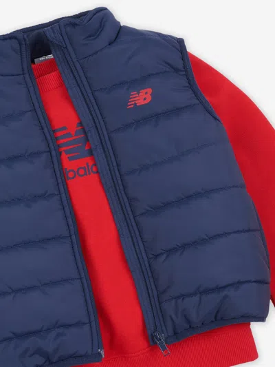 New Balance Baby Boys Tracksuit And Gilet Set In Red