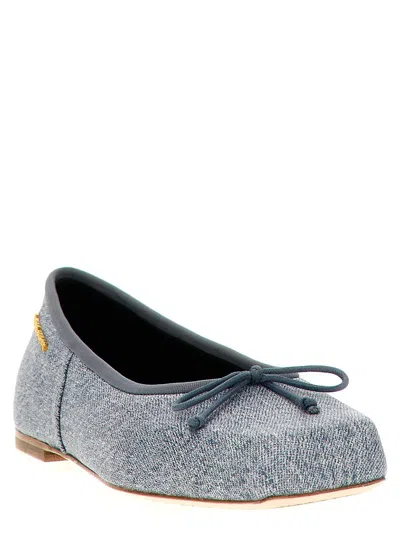 Alexander Wang Blue Billie Trompe-l'oeil Ballerina Flats In Blue