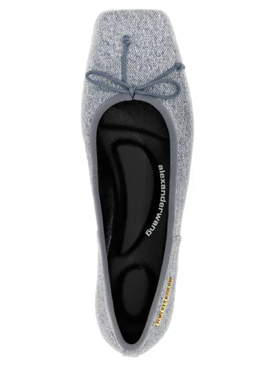 Alexander Wang Blue Billie Trompe-l'oeil Ballerina Flats In Blue