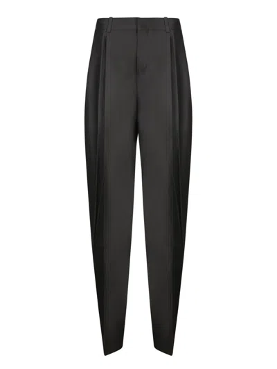 Jacquemus Pleated Curzio Wide-leg Trousers In Black