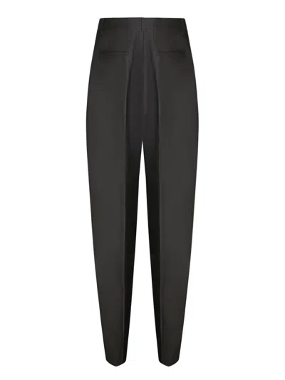 Jacquemus Pleated Curzio Wide-leg Trousers In Black