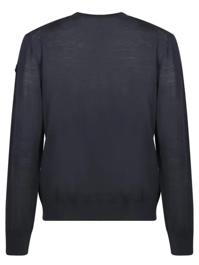 Moncler Lightweight Wool Pullover Sweater In Blue