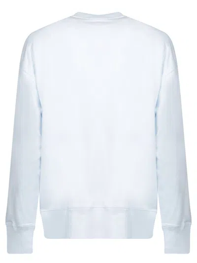 Msgm Logo-print Cotton Sweatshirt In White