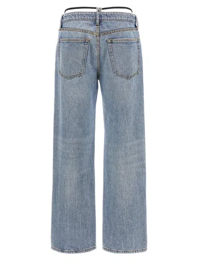 Alexander Wang Prestyle Diamante Charm Jeans In Blue