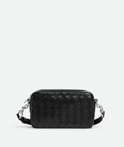 Bottega Veneta Leather Camera Mini Shoulder Bag In Black
