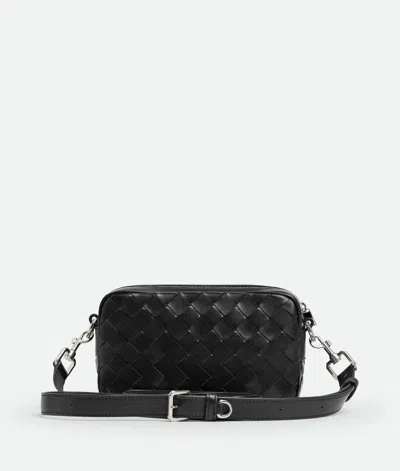 Bottega Veneta Leather Camera Mini Shoulder Bag In Black