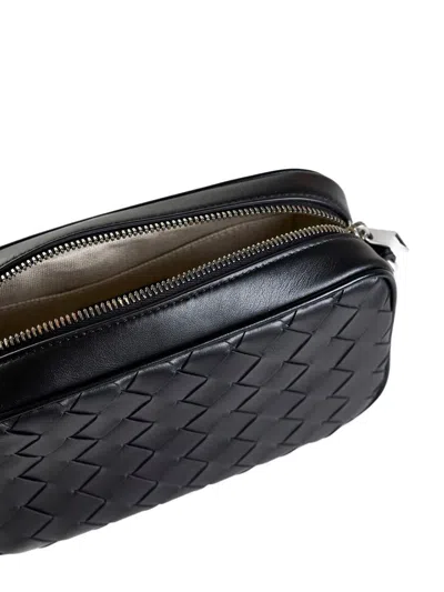 Bottega Veneta Leather Camera Mini Shoulder Bag In Black