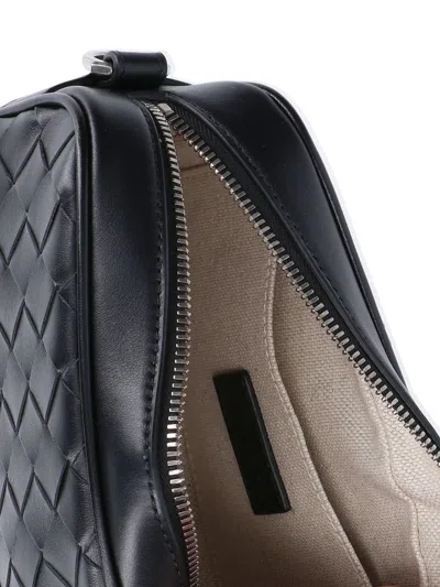 Bottega Veneta Leather Camera Mini Shoulder Bag In Black
