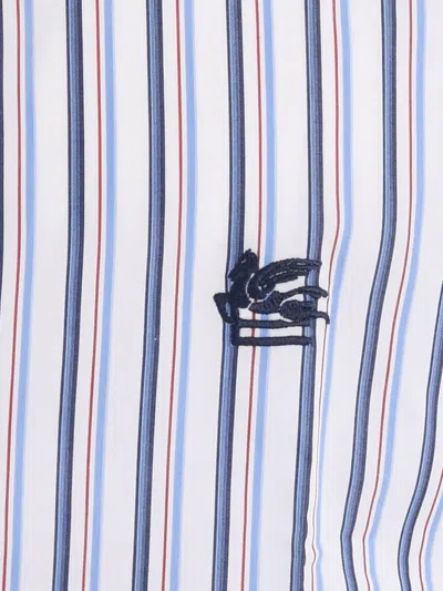 Etro Striped Cotton Shirt In Multicolour