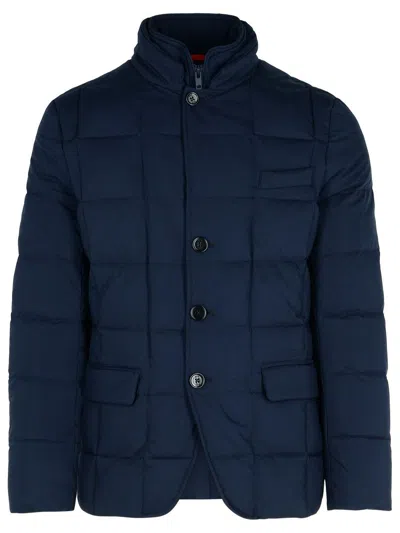 Fay Navy Polyester Jacket In Navy