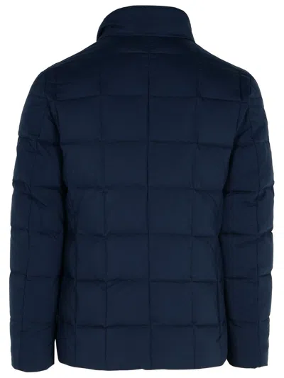 Fay Navy Polyester Jacket In Navy