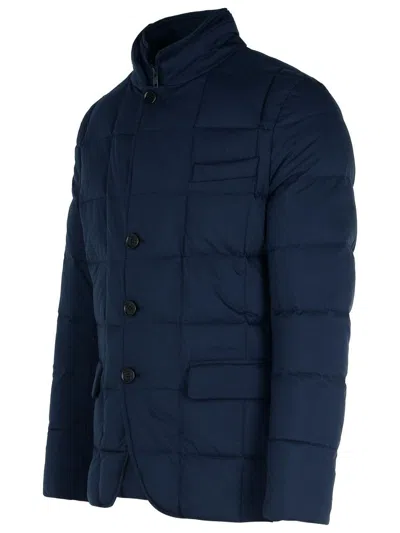 Fay Navy Polyester Jacket In Navy