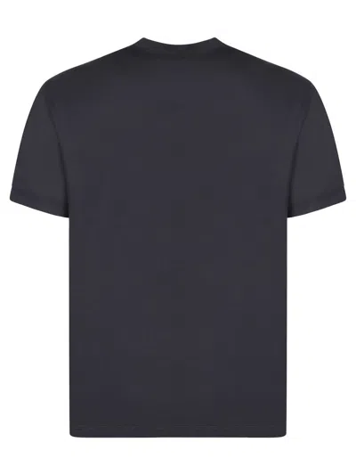 Giorgio Armani Classic Crew Neck T-shirt In Virgin Wool In Black