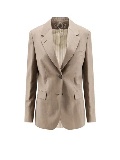 Golden Goose Tailored Wool Fresco Jacket For In Brown