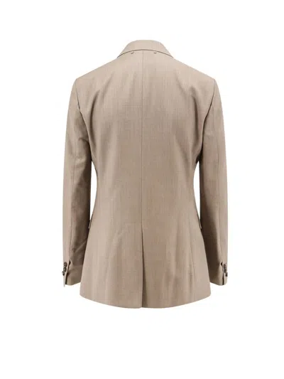 Golden Goose Tailored Wool Fresco Jacket For In Brown