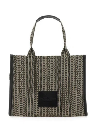 Marc Jacobs Sac Cabas The Monogram Jacquard Large Tote Bag In Beige
