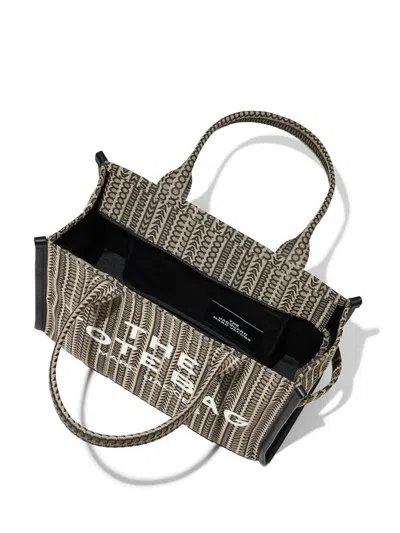 Marc Jacobs Sac Cabas The Monogram Jacquard Large Tote Bag In Beige
