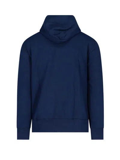Polo Ralph Lauren Zip-up Hooded Sweatshirt In Cotton-polyester Blend In Blue