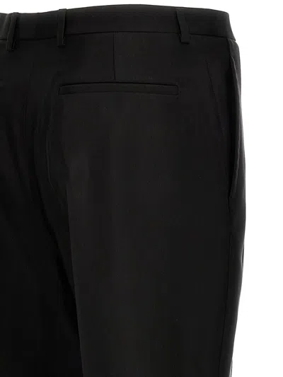 Saint Laurent Pantalone In Lana Nera Uomo In Black