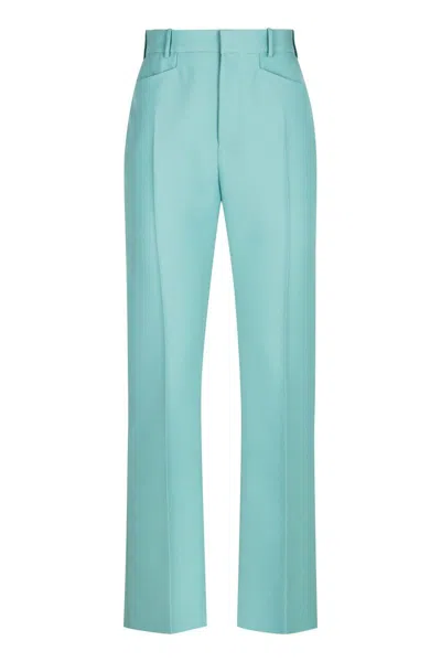 Tom Ford Wallis Cigarette Pants In Hopsack Fabric In Blue