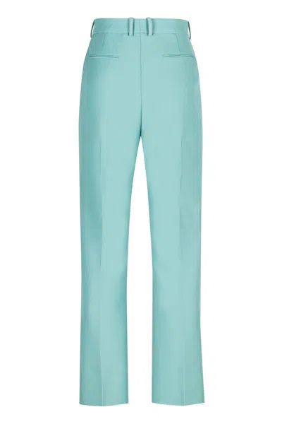 Tom Ford Wallis Cigarette Pants In Hopsack Fabric In Blue