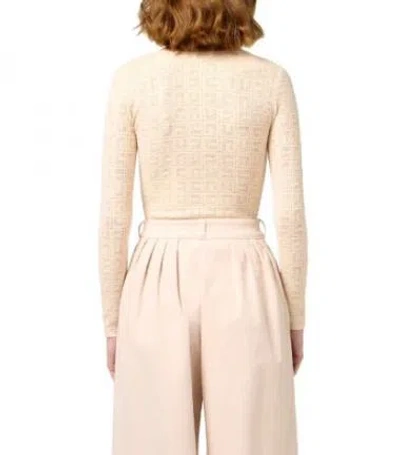 Elisabetta Franchi Logo-jacquard Bodysuit In Neutral