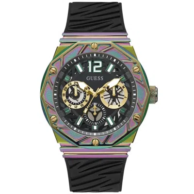 Guess Men's Classic Black Dial Watch In Black