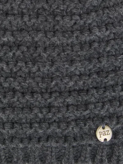 Paz Rodriguez Baby Wool Knit Pom-pom Hat In Grey