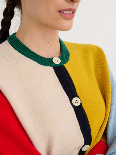 Alex Mill Francis Colorblock Merino Wool Cardigan In Multi Combo
