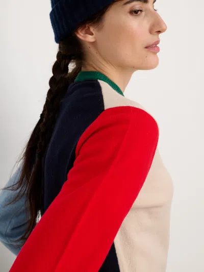 Alex Mill Francis Colorblock Merino Wool Cardigan In Multi Combo