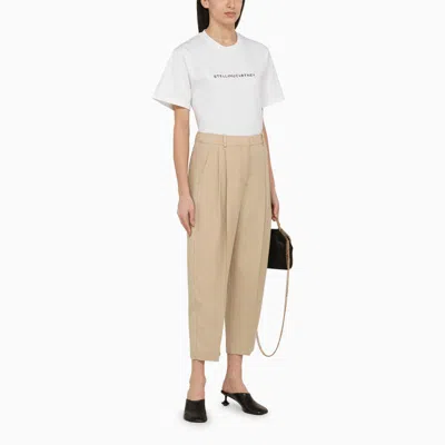 Shop Stella Mccartney Crew-neck T-shirt With Logo In White