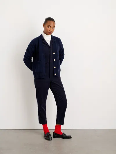 Alex Mill Standard Jumpsuit In Fine Wale Corduroy In Deep Navy