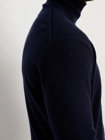 Alex Mill Turtleneck In Washed Cashmere In Navy