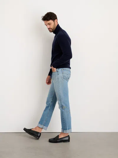 Alex Mill Turtleneck In Washed Cashmere In Navy