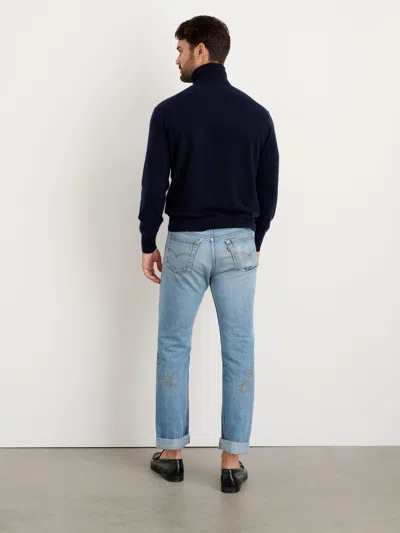 Alex Mill Turtleneck In Washed Cashmere In Navy