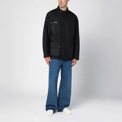 Shop Barbour Black Waxed International Jacket