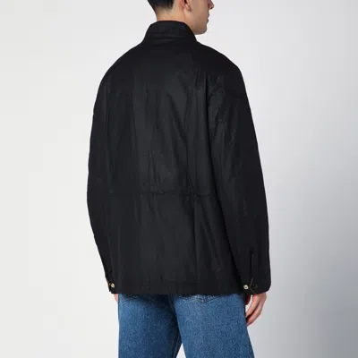Barbour Logo Patch Waxed Field Jacket