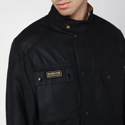 Barbour Logo Patch Waxed Field Jacket